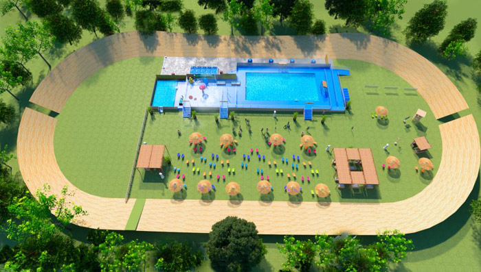 Piscine éphémère du Parc de la Tête d'Or