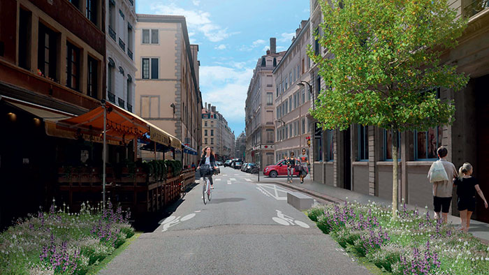 Exemple d'aménagement futur de la rue du Garet. - 1 
