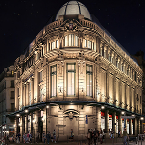 Salle Rameau vue d'ensemble extérieur nuit - Projet