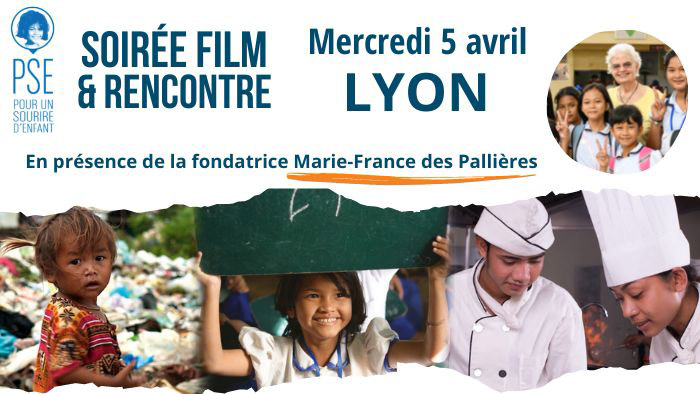 Soirée film et rencontre de l'association pour un sourire d'enfant, mercredi 5 avril 2023 à l'Hôtel de ville de Lyon