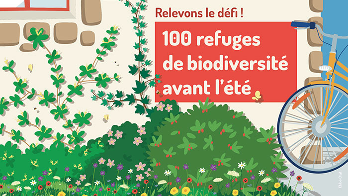 Affiche Défi 100 refuges pour la biodiversité