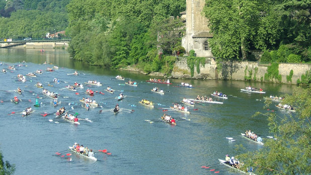 Traversée de Lyon en aviron