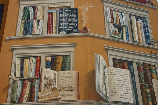 Fresque "La bibliothèque de la cité" - 1 